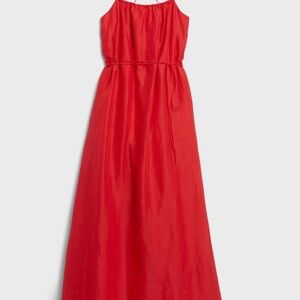 🍓NEW w/o tags Strawberry Cotton + Ramie Maxi Dress